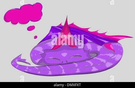 dreaming dragon Stock Vector