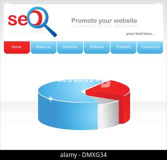 design of website for seo Stock Vector