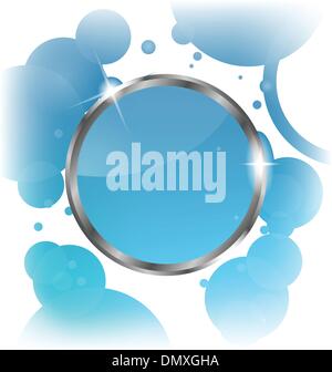 silver transparent speech bubble on abstract background Stock Vector
