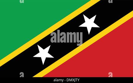 Saint Kitts and Nevis Flag Stock Vector