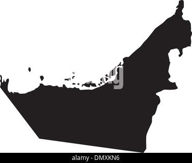 Symbol of United Arab Emirates. Black and white emblem Stock Vector Art ...