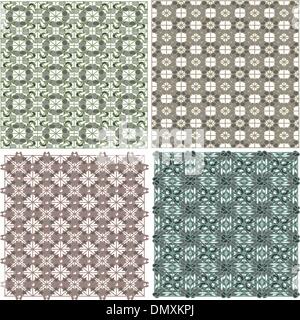 Morocco Seamless Abstract Patterns Background Set Stock Vector