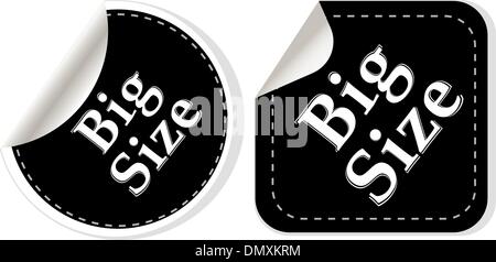 big size clothing stickers set Stock Vector