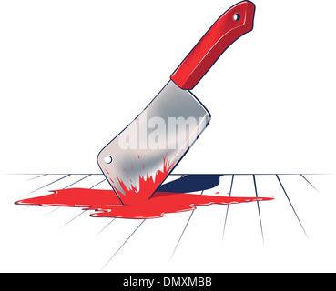 sharp kitchen knife blade Stock Vector