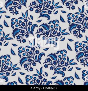 blue floral background Stock Vector