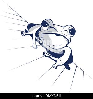 cartoon style of funny frog Stock Vector