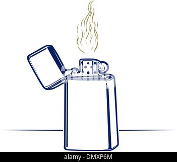 lighter fire Stock Vector