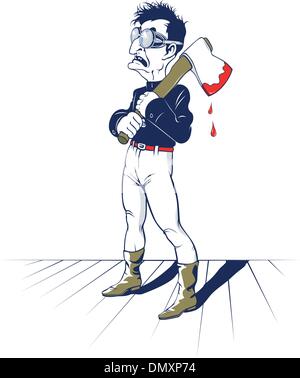 axe man Stock Vector
