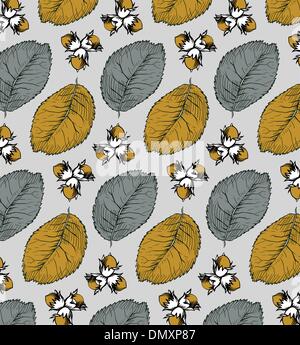 nut pattern Stock Vector