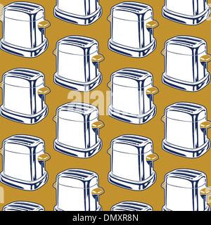 toaster background pattern Stock Vector