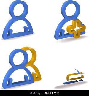 User icons Stock Vector