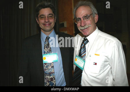 Apr 06, 2006; Las Vegas, NV, USA; Executive Director of the Nevada State Ahletic Commision MARK RATNER ( R) will be stepping down from his office and the new Directer KEITH KIZER will be assuming Ratner's May 13, 2006. KIZER was the assistant Attorney General for the State of Nevada for the past decade.Both are pictured posing for the photographers at the Sworn Enemies MAYWETHER VS Stock Photo