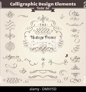 Calligraphic Design Elements Stock Vector