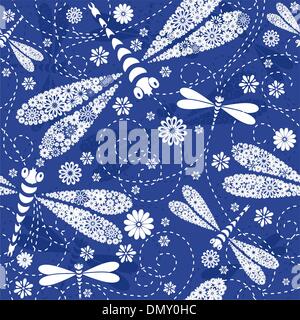 Seamless blue pattern Stock Vector