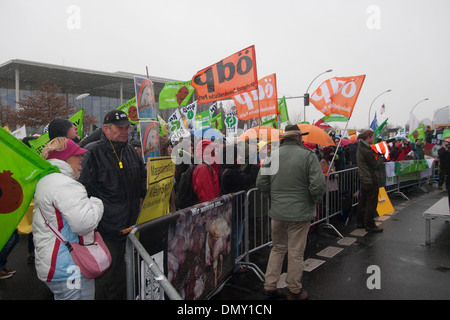 'Wir haben es satt' 2012. Demonstration against german and EU agricultural policy. Stock Photo