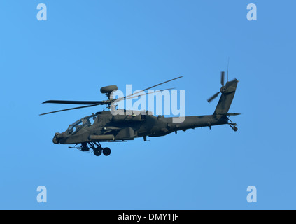 British army air corps AgustaWestland WAH-64D / Apache Longbow AH1 attack helicopter Stock Photo