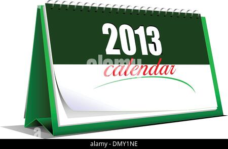 Vector illustration of desk calendar. 2013 year Stock Vector