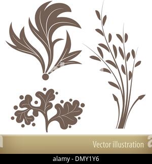 Vector floral retro elements Stock Vector Image & Art - Alamy