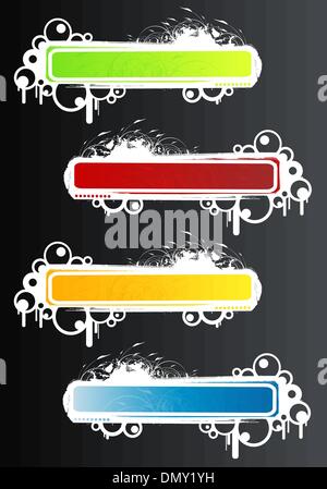 Cool retro grunge frames Stock Vector