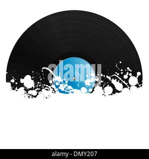 Splatter retro vinyl design element Stock Vector