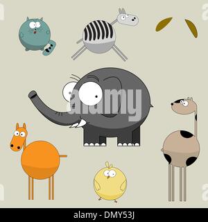 Funny cartoon characters Stock Vector