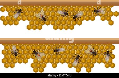 Bee hive pattern Stock Vector