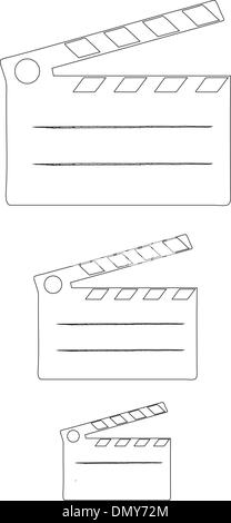 Film clap board cinema - vector illustration Stock Vector