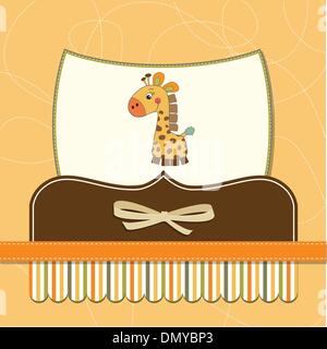 baby shower card with baby giraffe Stock Vector Image & Art - Alamy