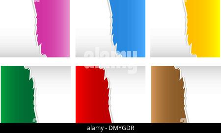 Torn Paper with space for text on white background Stock Vector