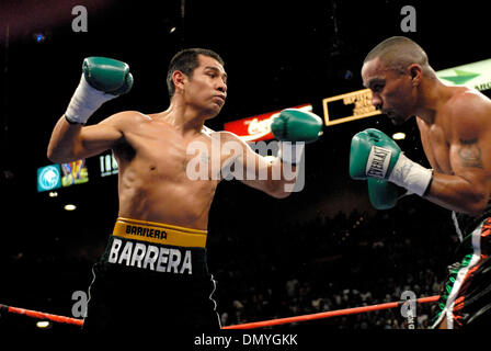 Sep 16, 2006; Las Vegas, NV, USA; MARCO ANTONIO BARERRA takes charge of the WBC Super Featherweight rematch bout between Marco Antonio Barerra and ROCKY JUAREZ. Barerra won by decision in what many considered a very close and tactical fight. Mandatory Credit: Photo by Rob DeLorenzo/ZUMA Press. (©) Copyright 2006 by Rob DeLorenzo Stock Photo