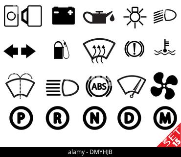 Car part icon set 15 Stock Vector