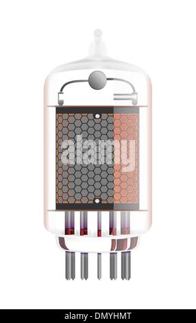 Nixie radio tube. Stock Vector