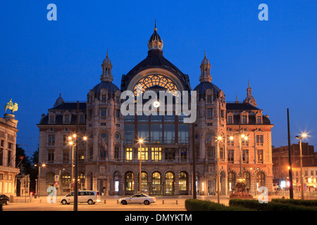 Antwerp Central Train Station in Antwerp, Belgium Stock Photo