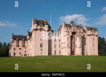 national trust for scotland fyvie castle in pink near turrif Stock Photo