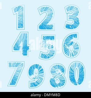numbers Stock Vector