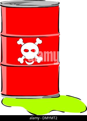 Drum with toxic waste Stock Vector