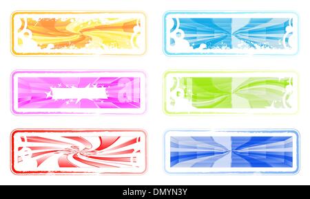 Grunge celebration frame banners Stock Vector