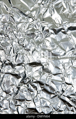 Kitchen or aluminum foil background texture Stock Photo