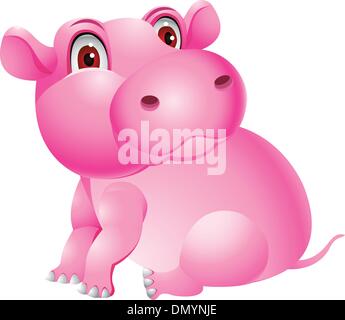Hippo cartoon Stock Vector