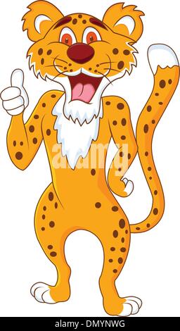 Cheetah with thumb up Stock Vector