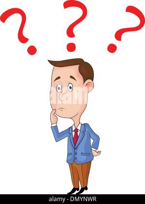 Business people with question marks Stock Vector