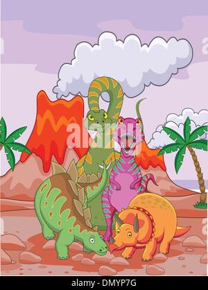 Dinosaur cartoon Stock Vector