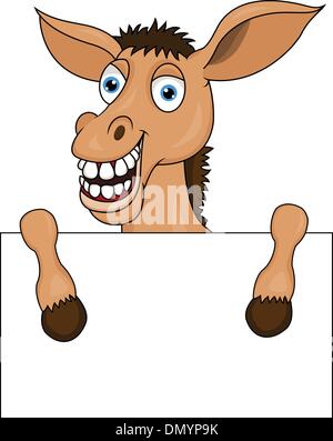 Crocodile cartoon with blank sign Stock Vector