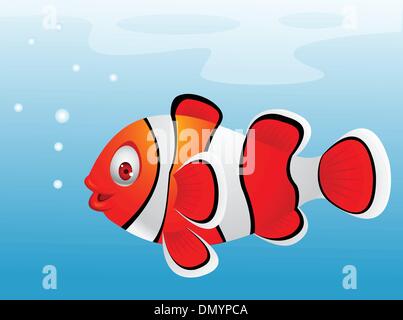 Clown fish cartoon Stock Vector