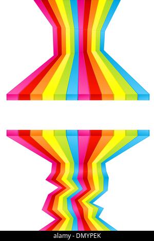 Paint colored wall stripes Stock Vector