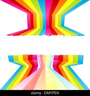 Grunge paint colored wall stripes Stock Vector