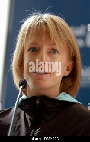 Oct 31, 2006; MANHATTAN, NY, USA; 2006 New York City Marathon press conference with DEENA KASTOR At Tavern on the Green in Central Park near the finish line. Kastor, 33, of Mammoth Lakes, CA is the 2004 Olympic Bronze medalist in the marathon and is favored to be the first American woman to win the NYC Marathon in three decades, Kastor is also the first American woman to break 2:20