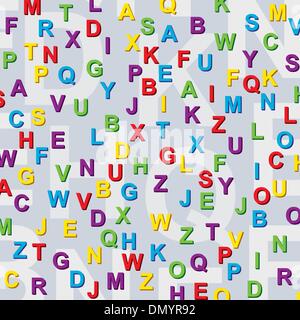 vector background of alphabet colorful letters Stock Vector