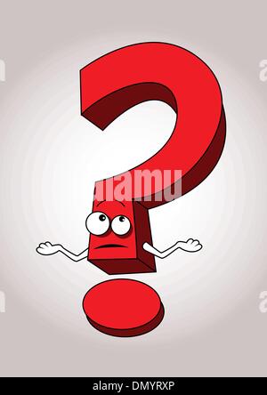 Question mark cartoon Stock Vector