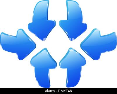 3d arrows Stock Vector